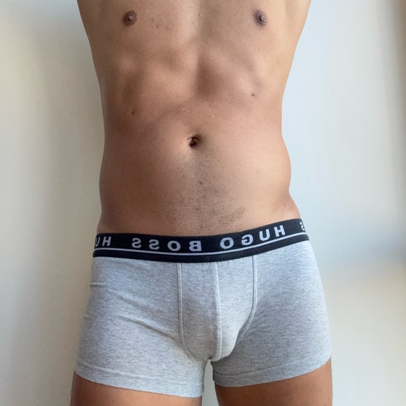 New Hugo Boss Men's Light Gray Boxer Briefs - Picture 1 of 4